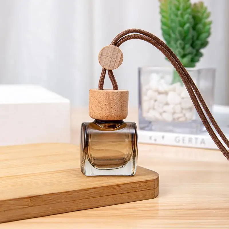 New 1Pcs Car Essential Oil Diffuser Fragrance Air Freshener Scent Perfume Bottle Ornament Round Cap Empty Bottle Pendant