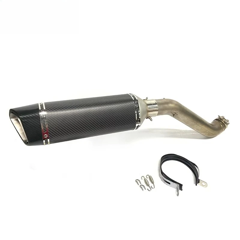 Motorcycle Exhaust System for RSV4/Tuono V4 Carbon Fiber  Modified Slip-on Exhaust Muffler