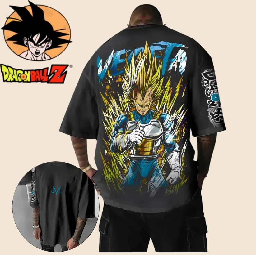

Dragon Ball Vegeta японского аниме 2024, новинка лета, хит продаж, мужская и женская футболка Y2k, свободная футболка из чистого хлопка в стиле Харадзюку