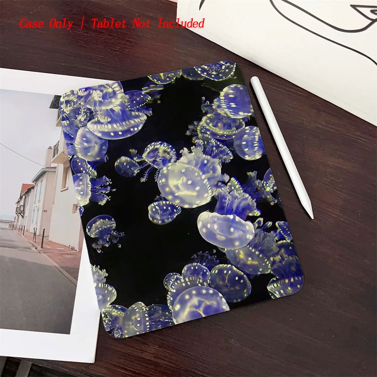 

Elegant Blue Jellyfish iPad Case For Apple iPad Pro 11/12.9 Air 4/5 Mini 6 10th Gen Protective Cover