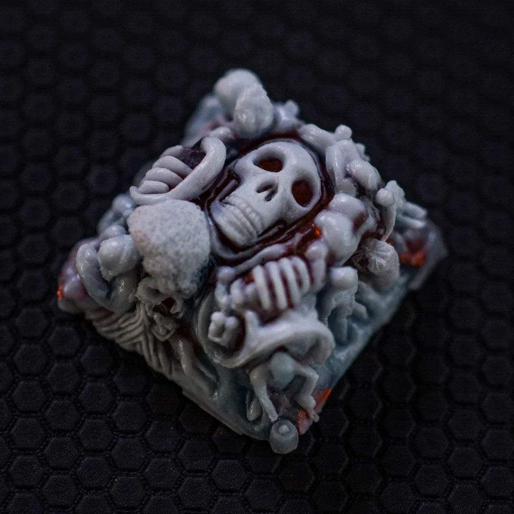 Mechanical keyboard, personalized skull resin keycap for cross shaft