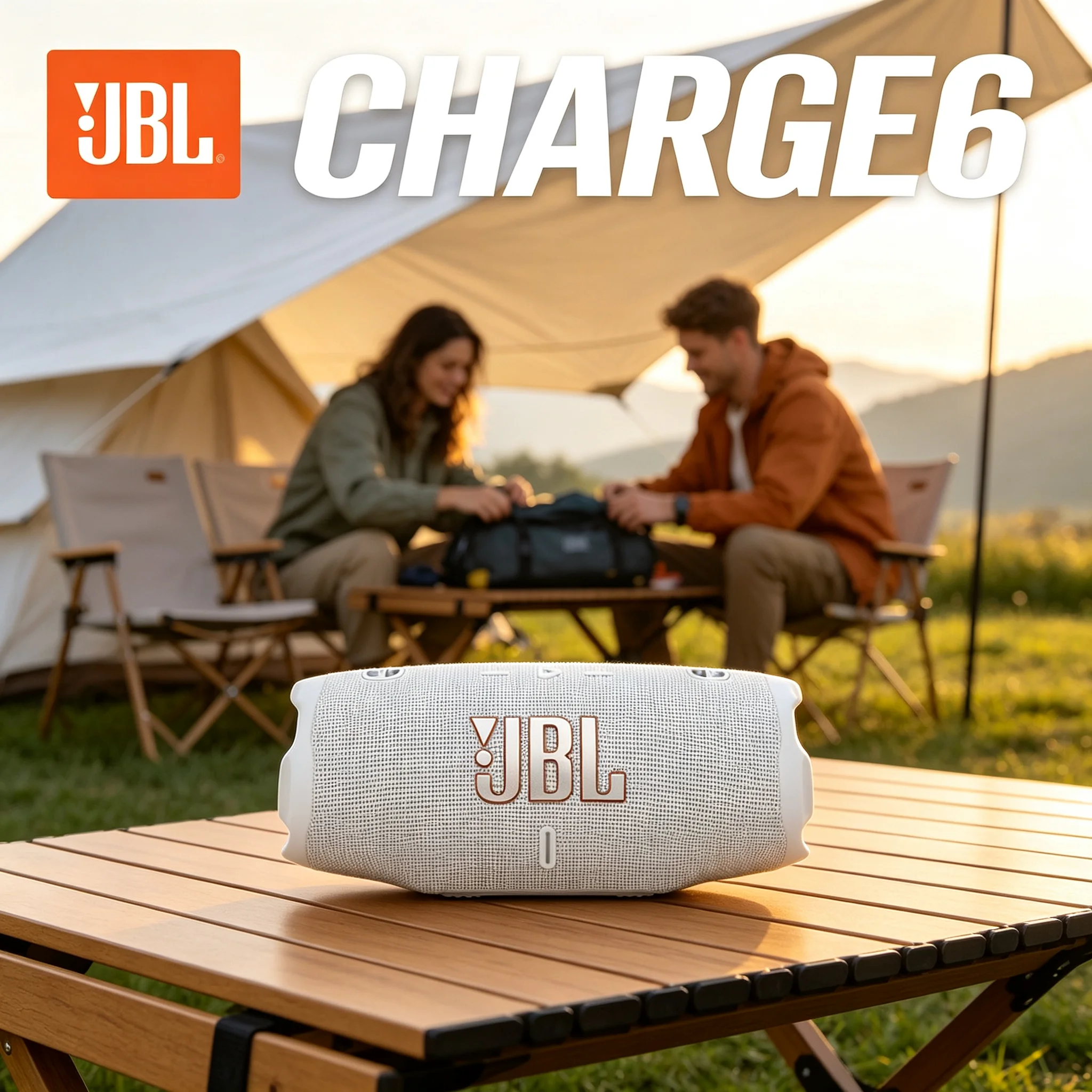 JBL CHARGE6 Portable Outdoor Audio Speaker, Splash & Dust Protection, Stable Wireless Link for Pool Parties and Daily Music Play