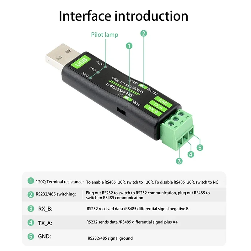 USB إلى RS232/485 محول الاتصالات التسلسلية العالمي FT232RNL رقاقة الحل #4
