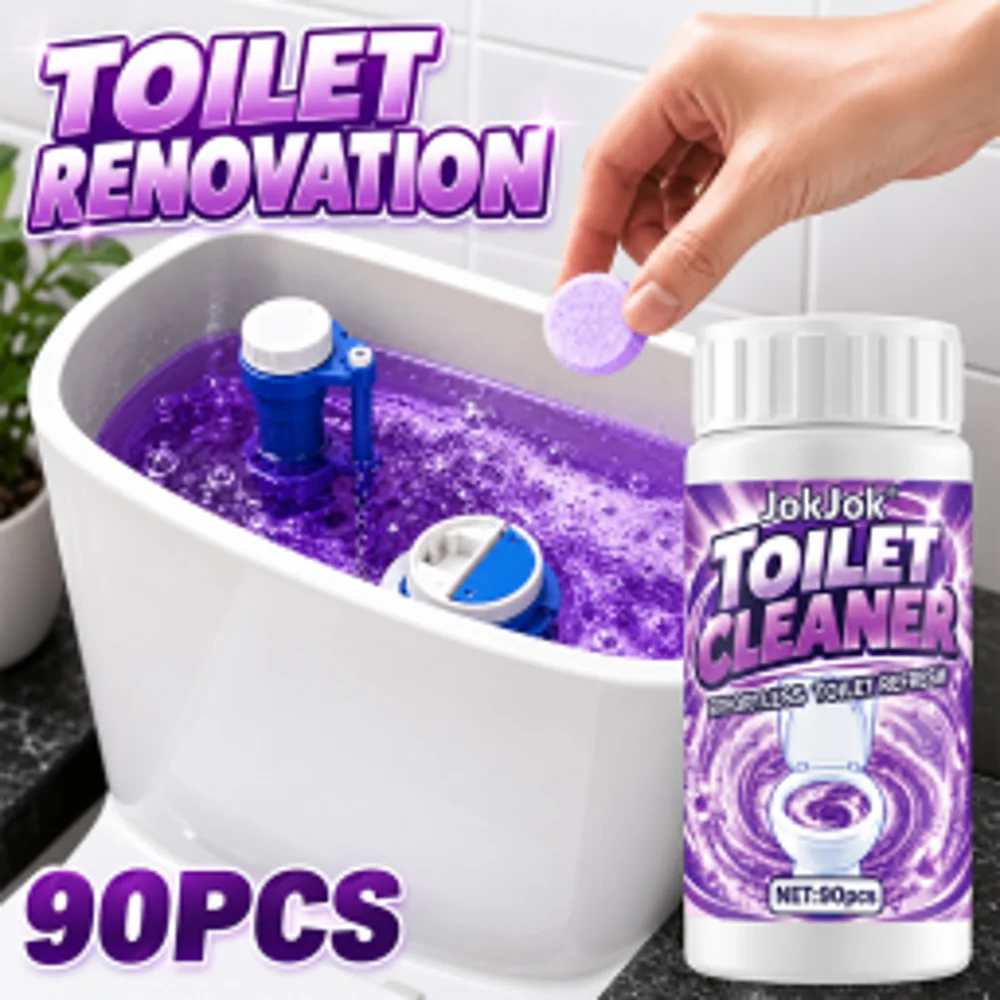 Toilet Effervescent Tablets - Urine Stain Remover Yellow Dirt Descaler Automatic Flushing Deodorant Cleaner