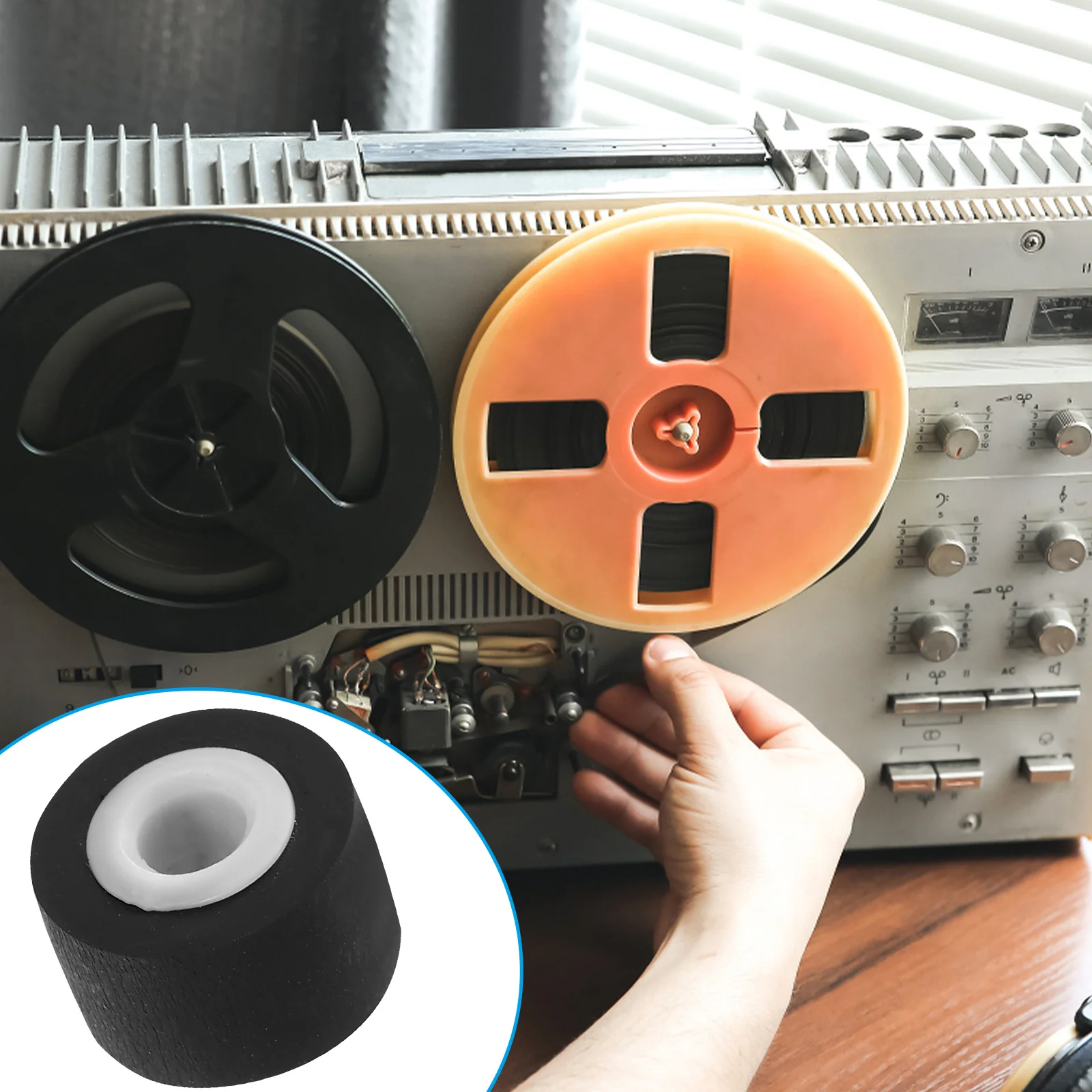 

12Pcs Pinch Roller for Radio Tape 9Mm Pulley Bearing Wheel for Recorder Machine Cassette Repair Tool Record Repair Pinch Roller