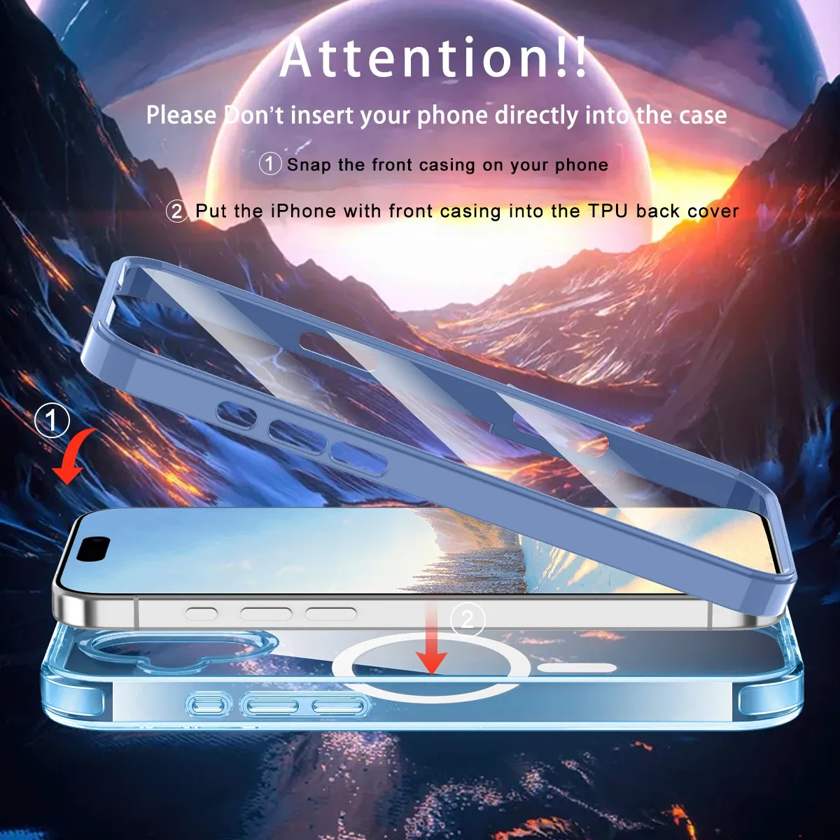 Für iPhone 17 Handyhülle, kompatibel mit MagSafe, integrierter berührungsempfindlicher, kratzfester Displayschutz für iPhone 17 2025 – Detail 9
