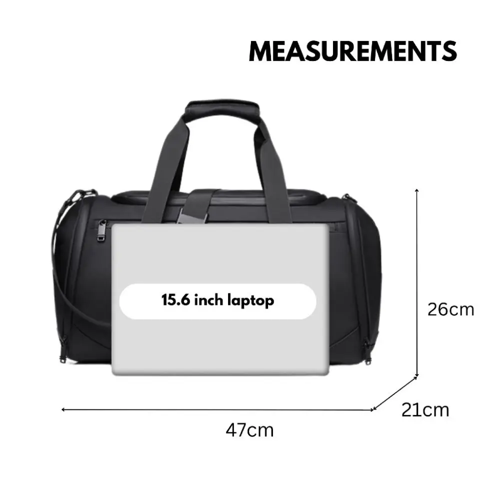 Waterproof Travel Duffle Bag Large Capacity Storage Sports Gym Bag Portable Multiple Compartments Crossbody Handbag Casual