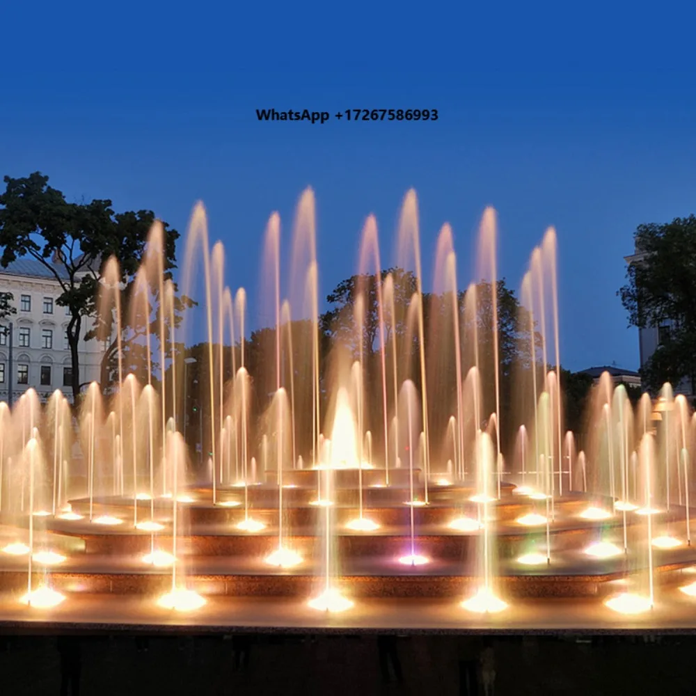 Durable Custom-Size Stainless Steel Commercial Outdoor Fountain Equipment Eco-Friendly Water Park Accessory Courtyard Fountain