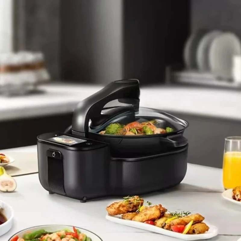 Robot de cuisine intelligent entièrement automatique, nouvelle poêle multifonctionnelle intégrée pour faire sauter les aliments, cuiseur automatique.