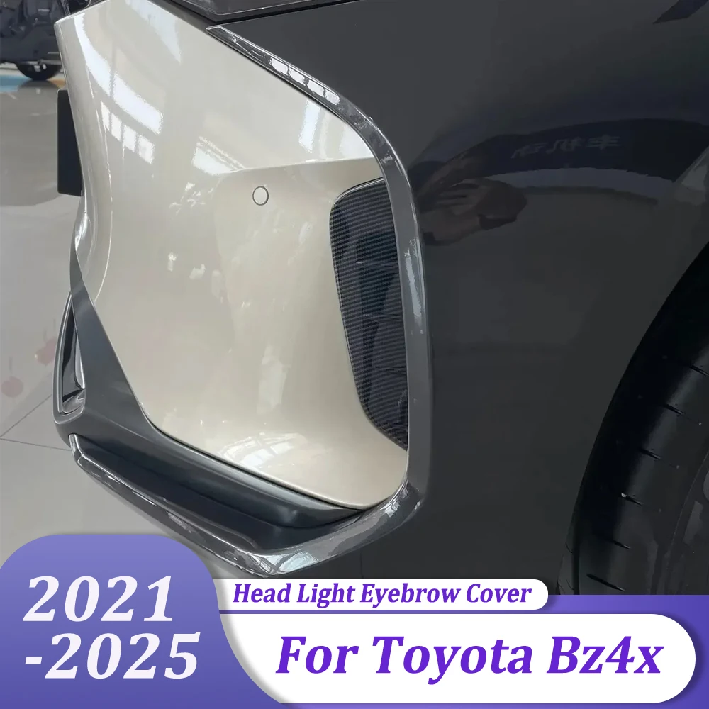 

Car Accessories Front Blad Trim Head Light Eyebrow Wind Knife Cover Eyelid Frame Sticker For Toyota Bz4x 2021-2025