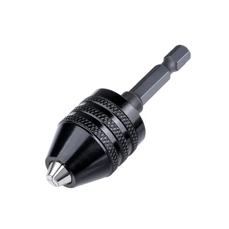 Electric Grinding Accessories Three Jaw Conversion Chuck 0.3-6.5mm Hexagonal Handle Rear Push Chuck Twist Drill Chuck Dropship