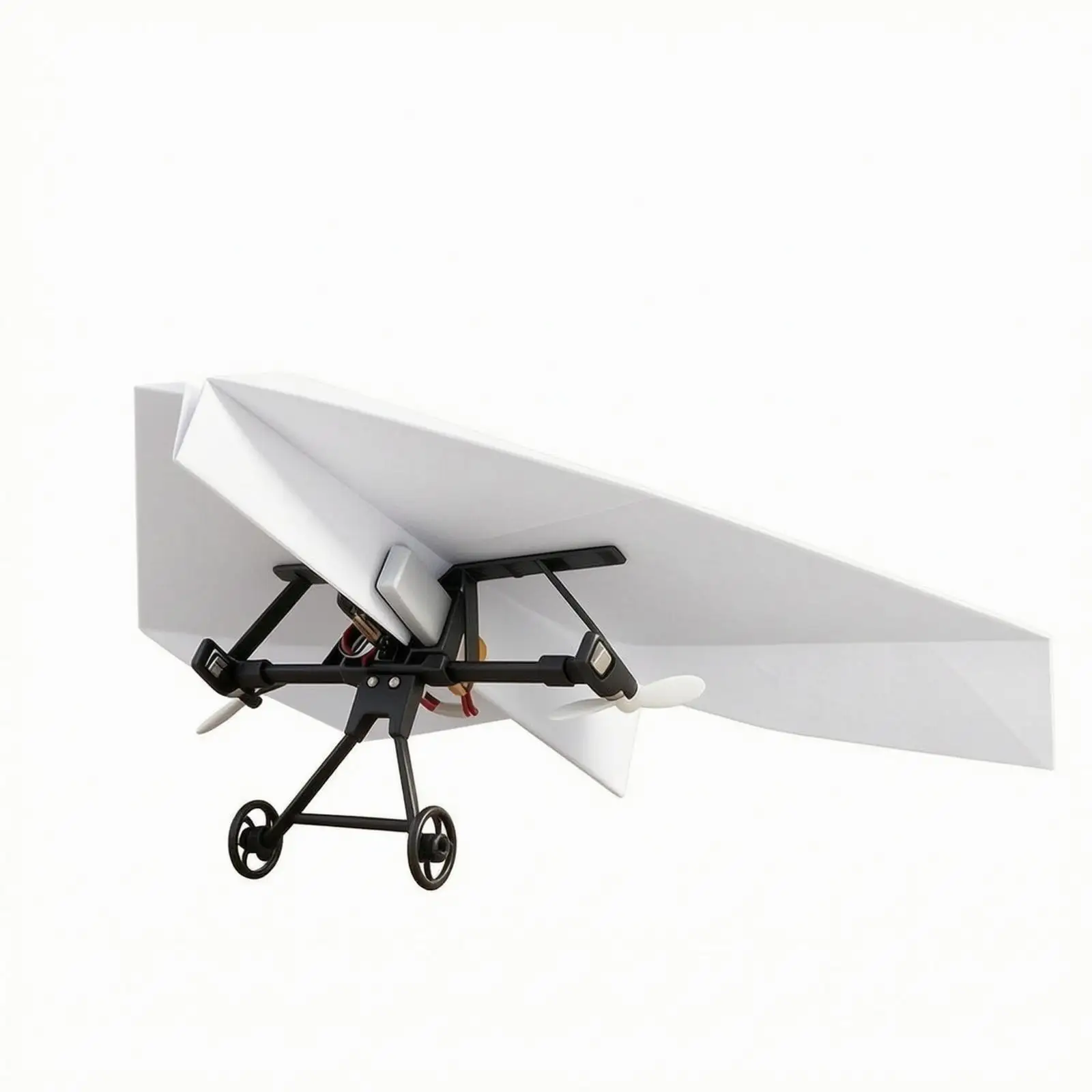 Paper Airplane DIY RC Model Kit Electric Indoor Flying Aircraft Toy with Remote Control Steering for Kids Aeroplane Plane Craft