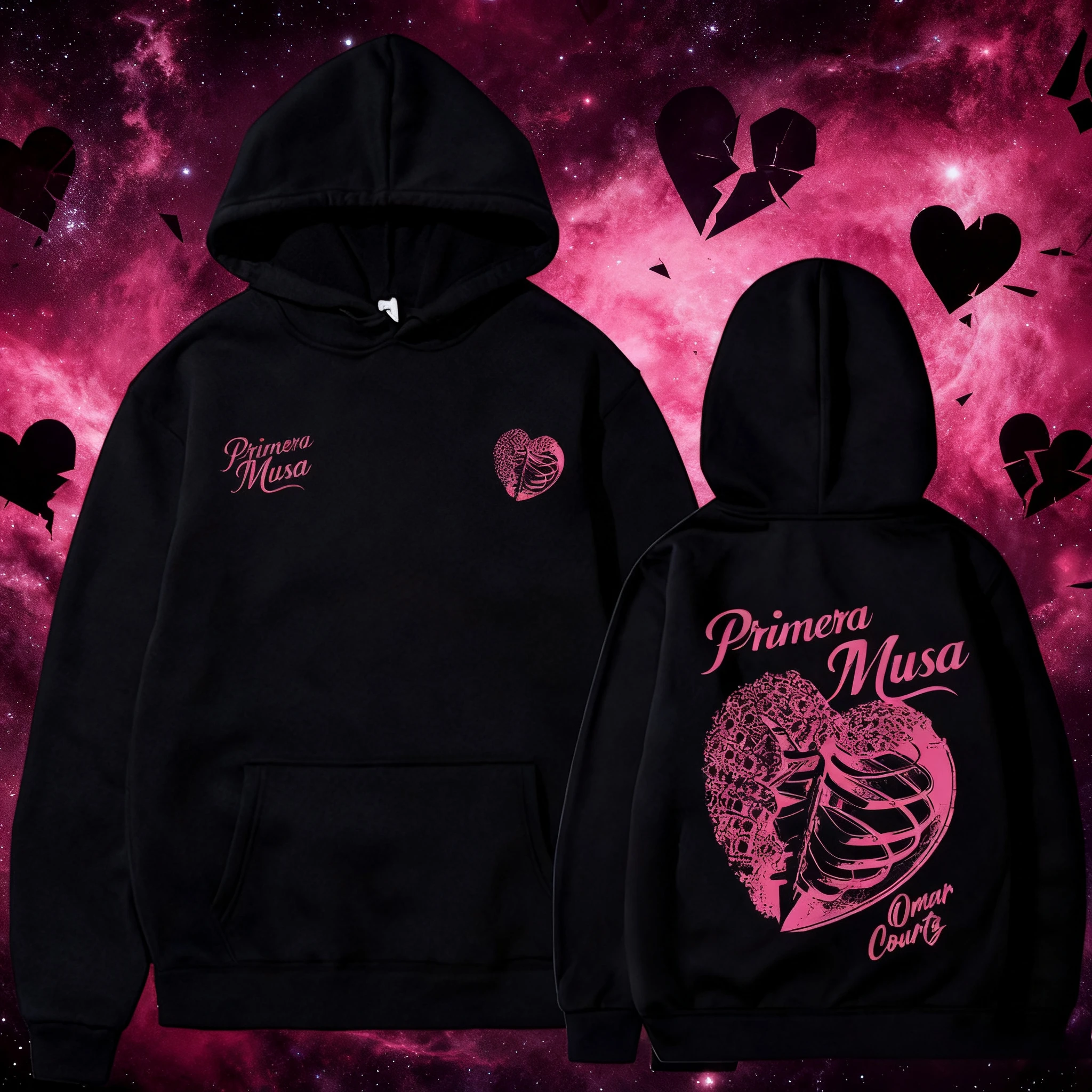 2025 خريف/شتاء عمر كورتز بريميرا موسى ألبوم جولة ميرش 100% القطن مطبوعة هوديي الرجال النساء موضة الهيب هوب المتضخم Y2k