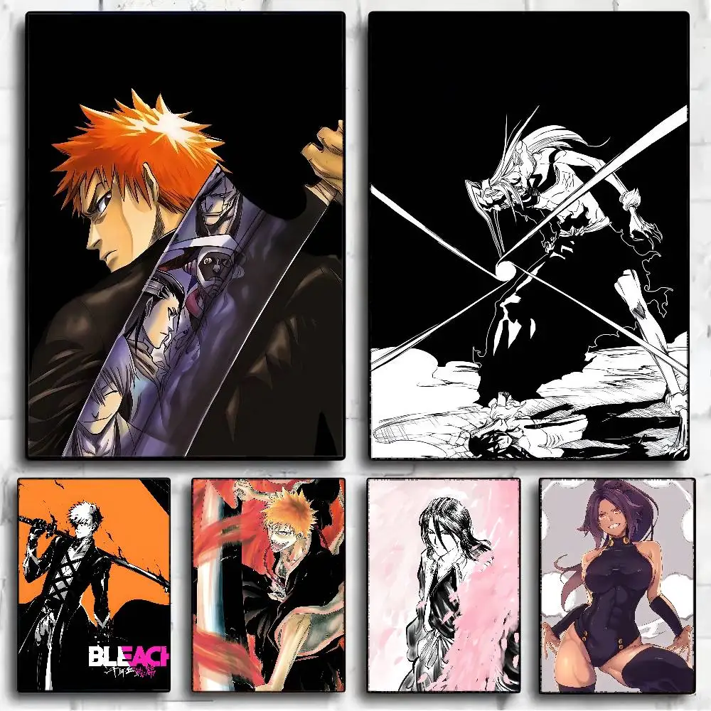 Anime BLEACH Movie Sticky Posters Retro Kraft Paper Sticker DIY Room Bar Cafe Aesthetic Art Wall Painting
