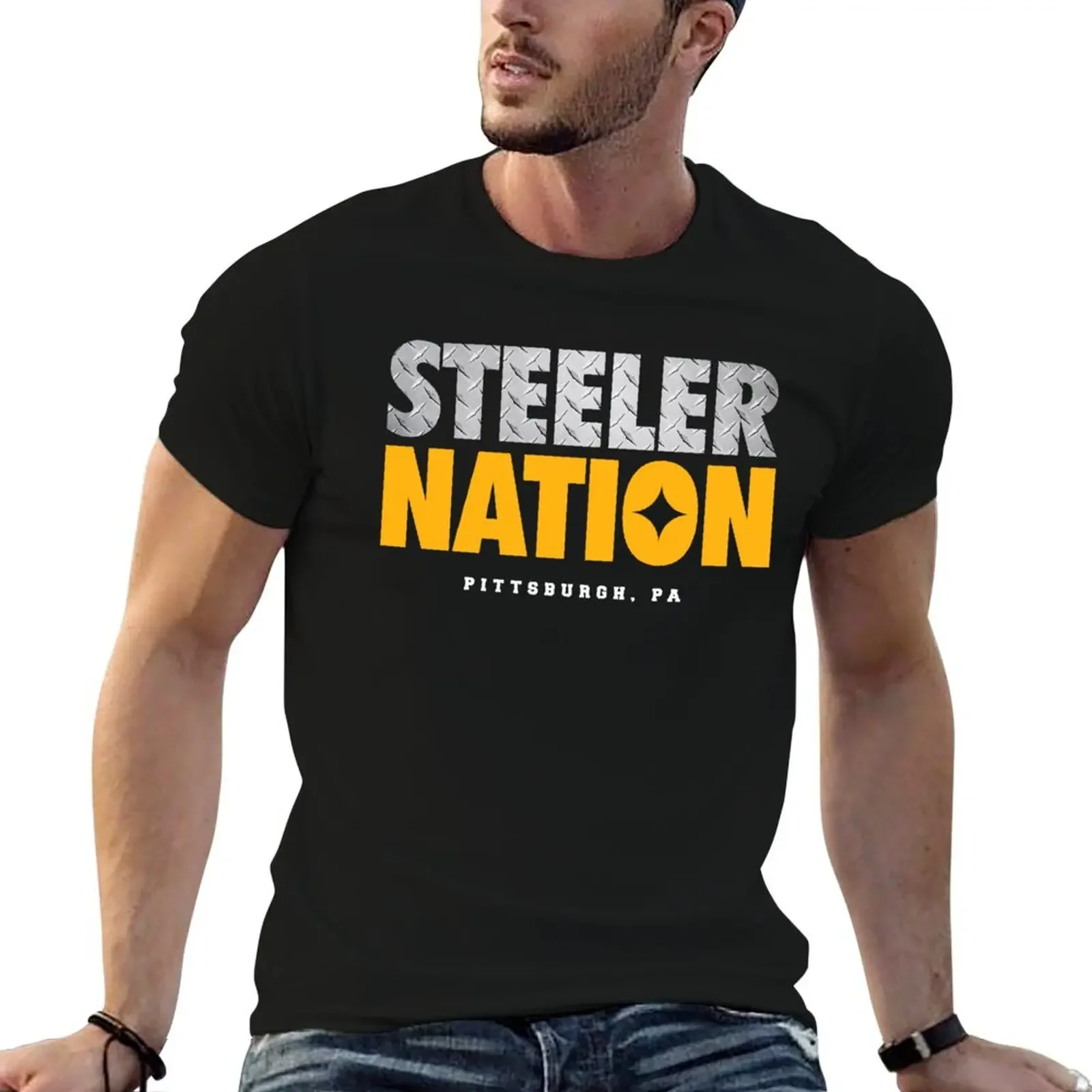 Steeler Nation T-Shirt graphic shirts anime stuff oversizeds men tshirt