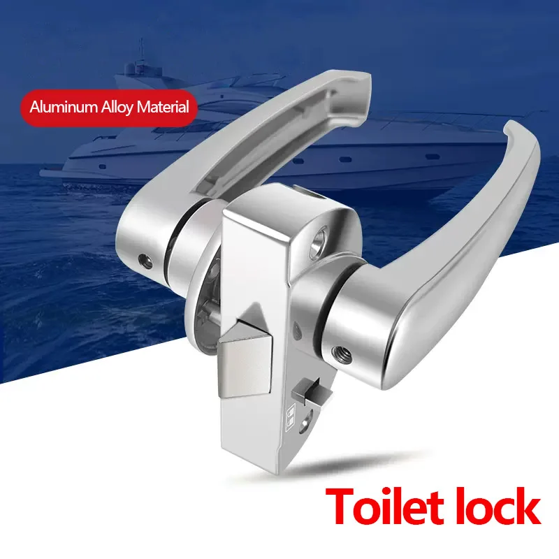 

Genuine Marine RV Bathroom Door Lock Toilet Three-Point Door Lock Zinc Alloy Lock Bathroom Marine Lock Yacht Hardware Accessory