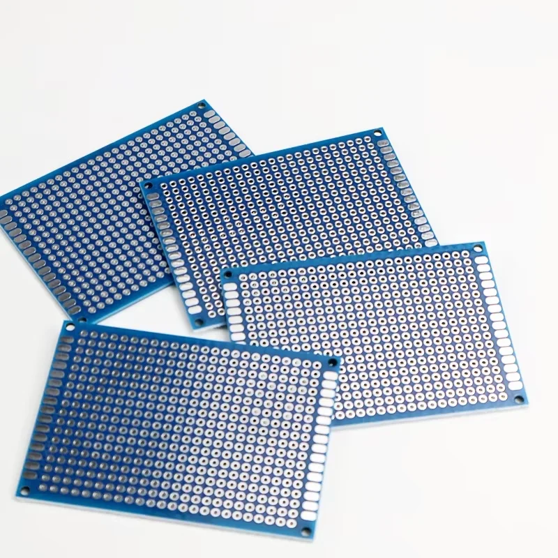 Kit de PCB de doble cara azul, placa de pruebas de 5x7cm, experimento PCB Universal, placas de circuito prototipo azul Diy