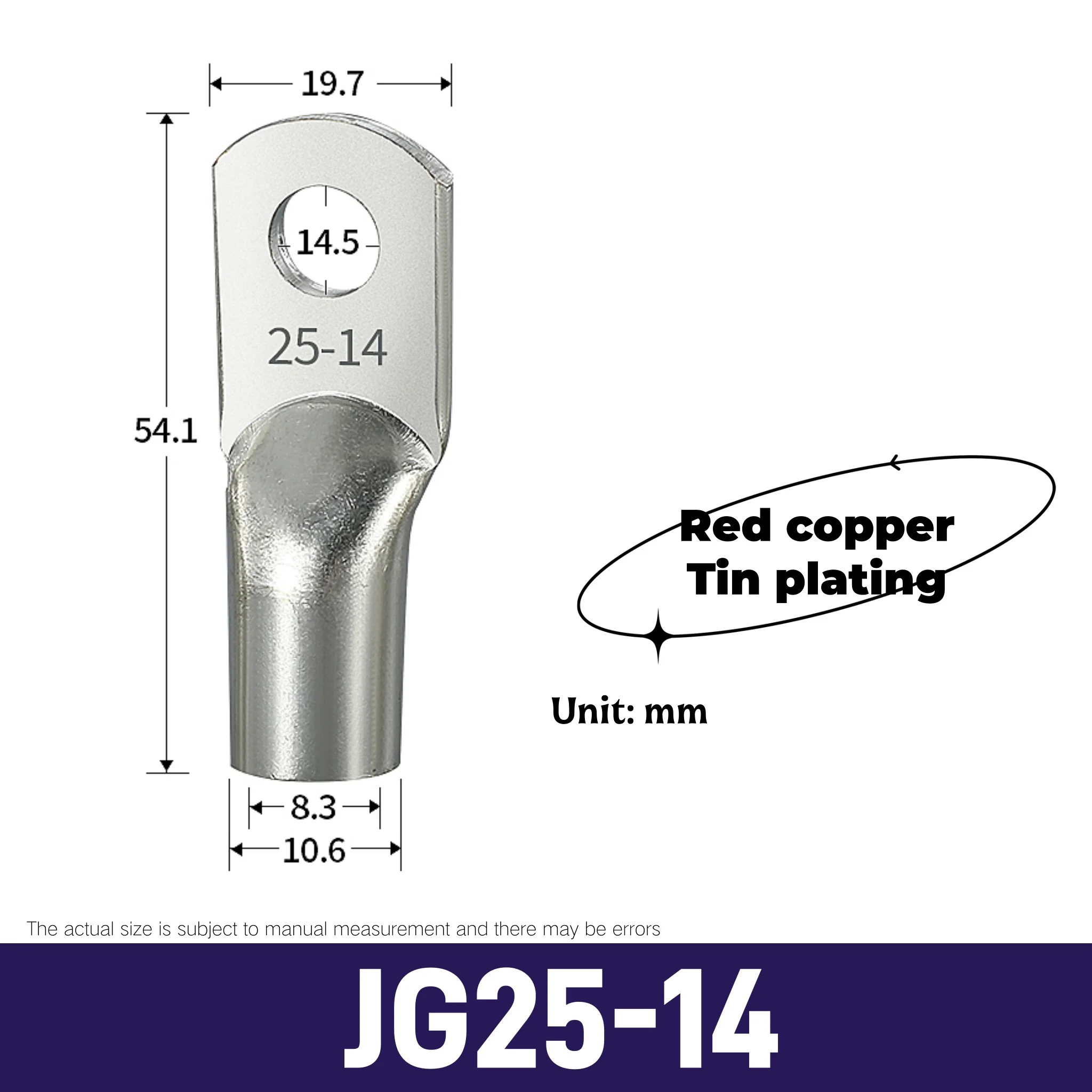 9PCS Jg Crimp Terminal Koperen Terminal voor Schepen Marine Draad Kabelschoen voor Elektrische Aansluiting Bedrading Terminal Diafragma M6 M8