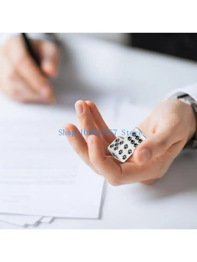 

652F смолы 16 мм мультяшный узор шестигранные кубики с точками игры квадратный блок для детей обучающая математике развивающая