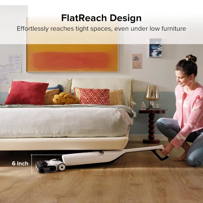 roborock Flexi Wet Dry Vacuum Cleaner,180° FlatReach Design,17000Pa Cordless Vacuum Mop with Hot Water Self-Cleaning&Self-Drying