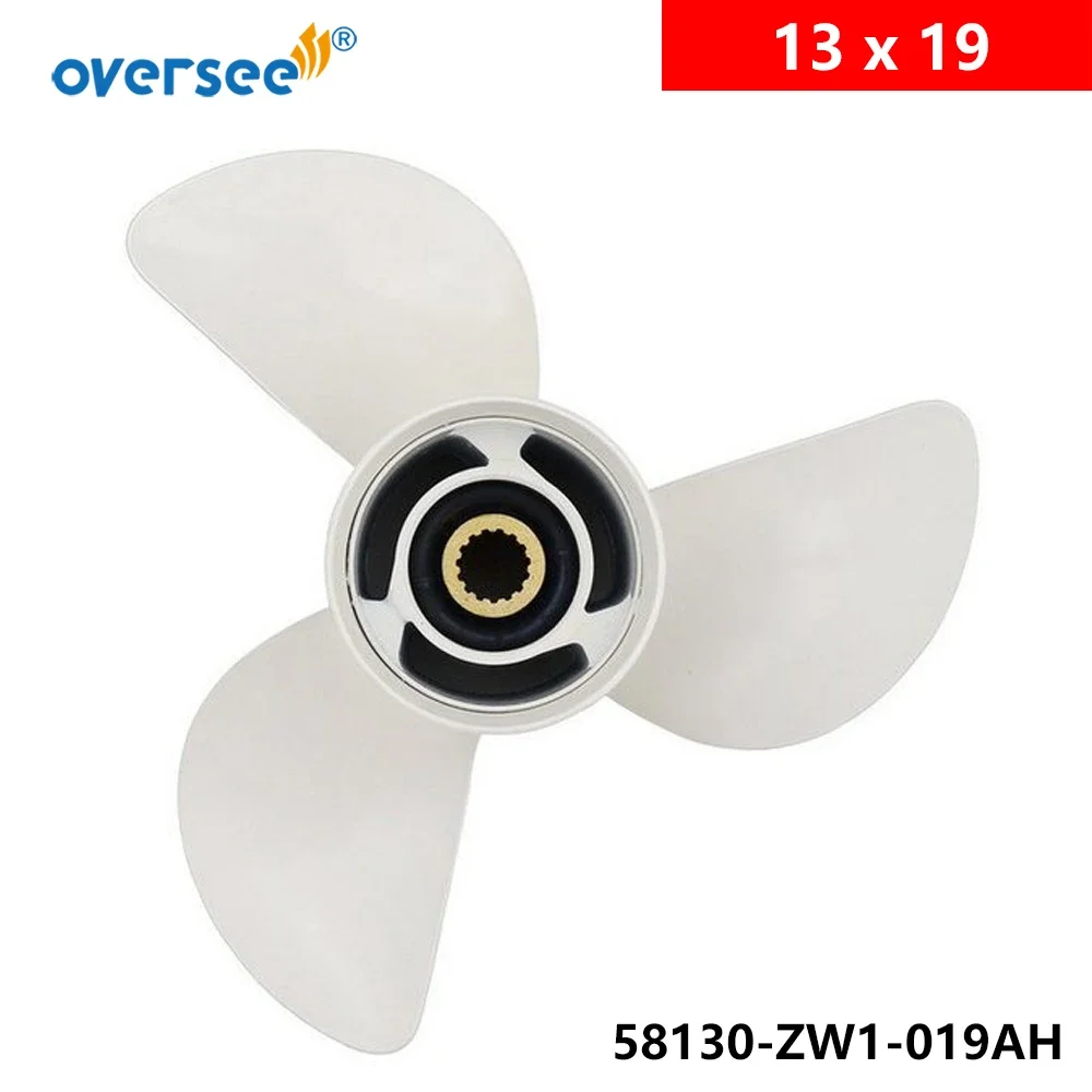 OVERSEE Boat Motor 58130-ZW1-019AH Aluminium Propeller For Honda 75-130HP 13 x 19