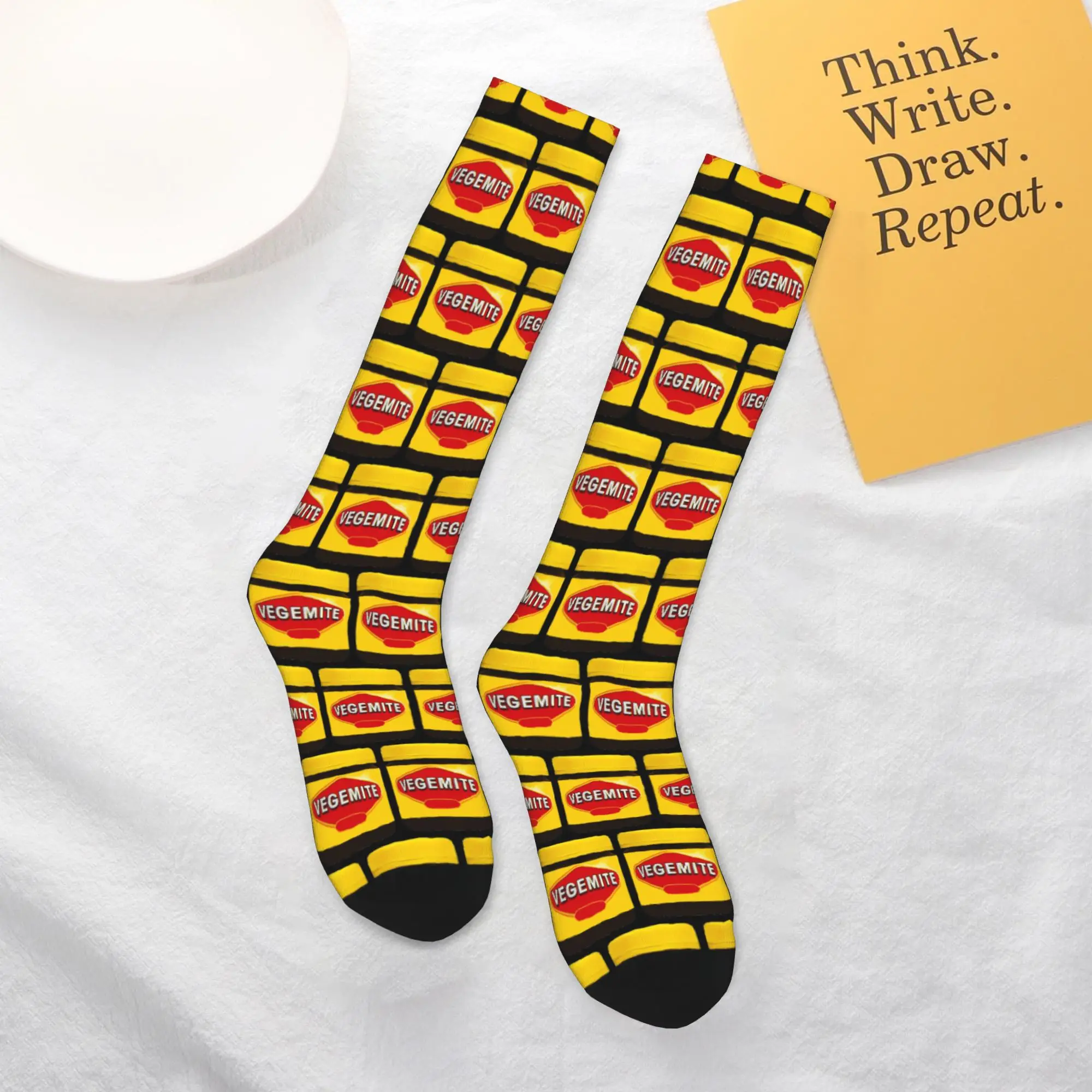 

Всесезонные чулки для экипажа, носки Vegemite, модные длинные носки в стиле Харадзюку в стиле хип-хоп, аксессуары для мужчин и женщин, подарок на день рождения