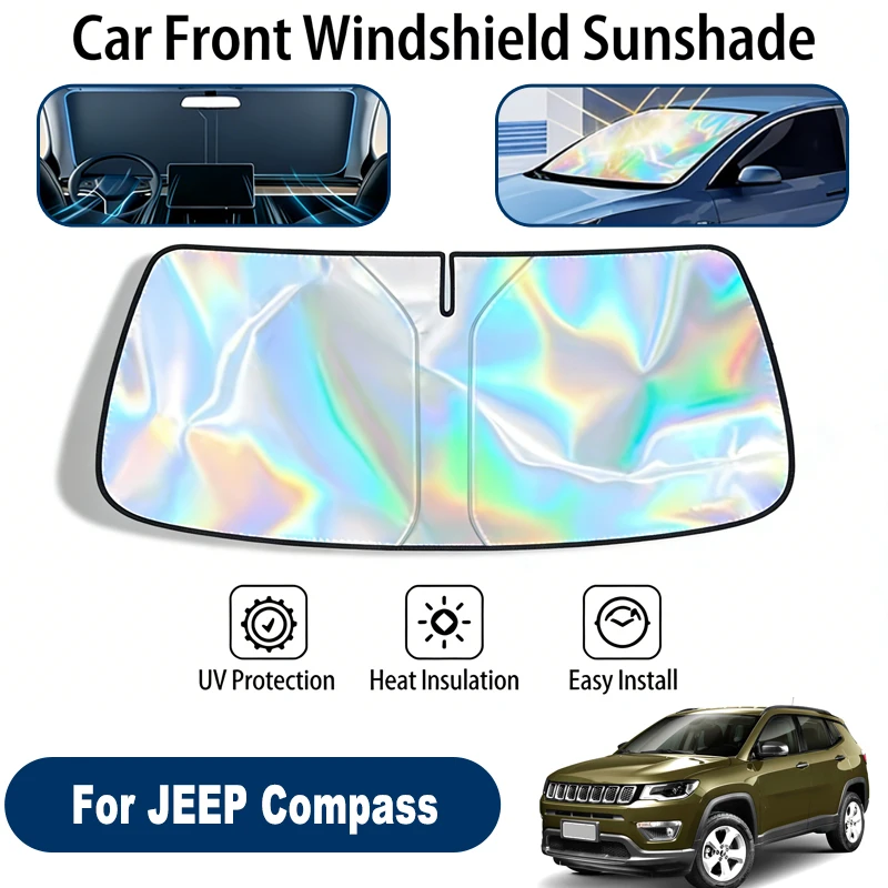

Windshield Sun Shade For JEEP Compass Foldable UV Reflective Front Window Sun Protection Cover Accessories