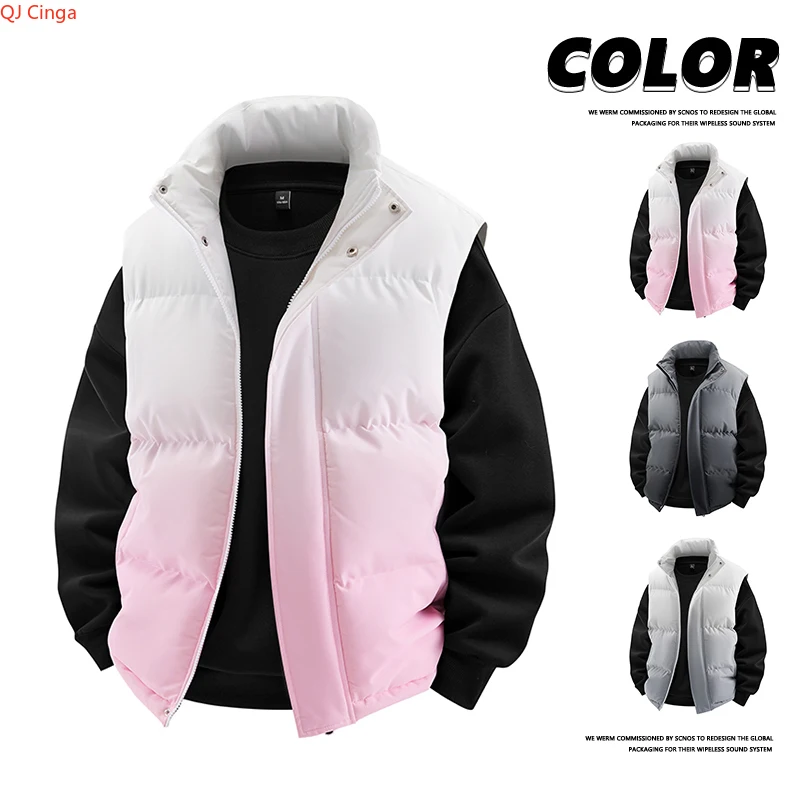 2026 New Men's Sleeveless Vest Jacket, Winter Women's Warm Vests, Available in Pink, Black, and Gray Parka Coat.