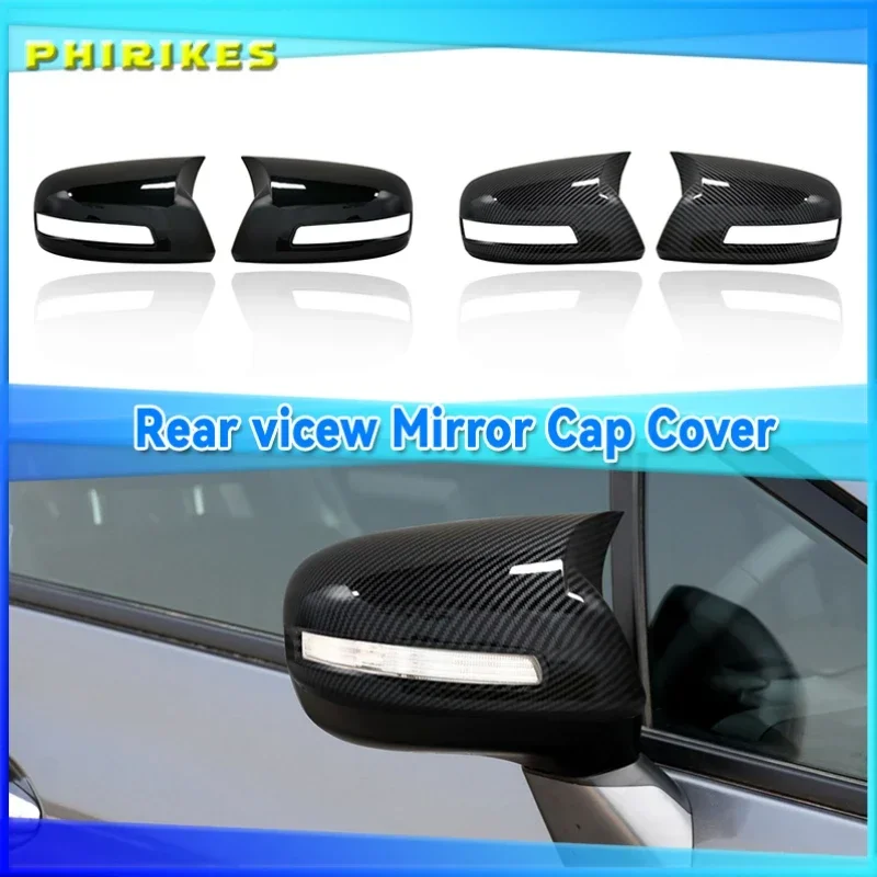 

2 pieces Rearview Mirror Cover Cap Carbon Black for Honda CIVIC 2012 2013 2014 2015