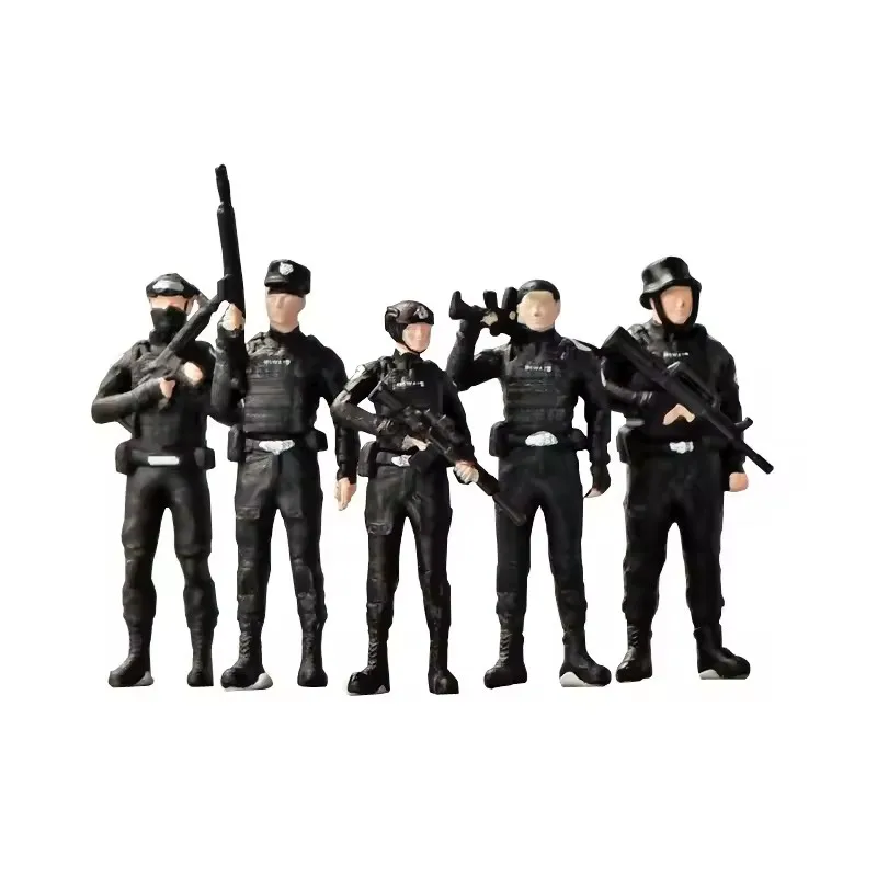 Nowy 1/64 Żywiczny Nowoczesny Tarcza Sił Specjalnych SWAT Policja Broniona Żołnierze Scena Akcesoria DIY Figurka Akcji Kolekcja Zabawek