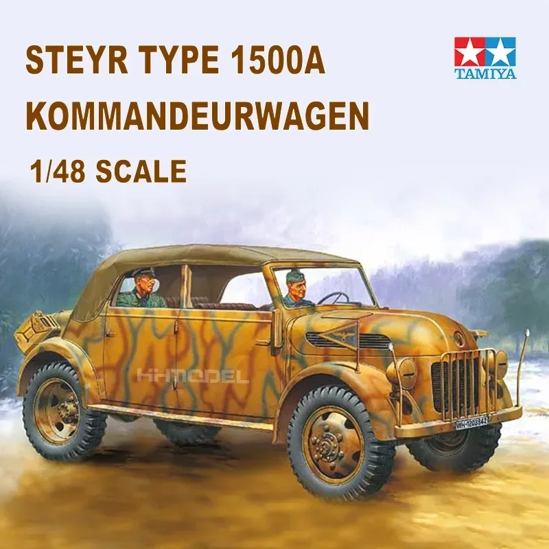 

Tamiya 32553 Assembly Model 1/48 Scale German Steyr Type 1500A Kommandeurwagen Model Set for Military Modeling Hobby DIY Toys