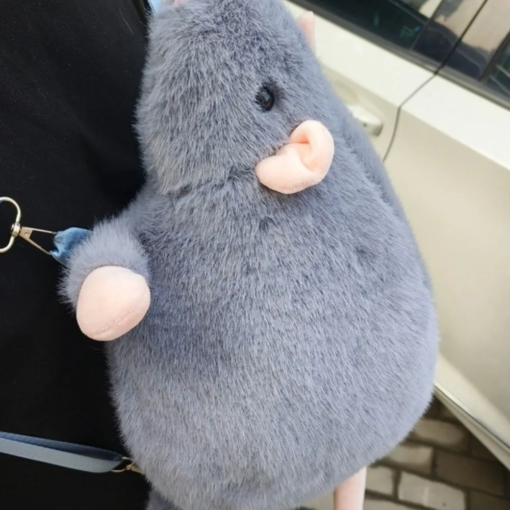 Cute Cartoon Flower Branch Rat Backpack - Soft Mouse Design