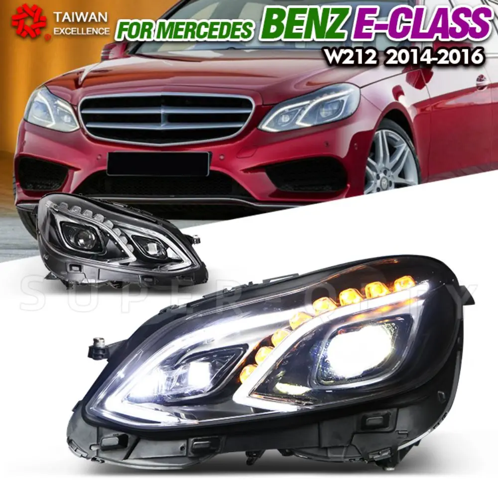 

For Benz E Class W212 2014-2016 Headlight Mercedes E200 E300 LED Auto Assembly Upgrade High Configure Bicofal Lens