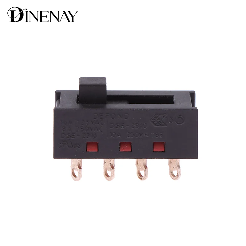 DSE-2310 Pointed Pins 8 FeetS 3 Files 8A250V Toggle Switch Black Slide Switch For Hair Dryer Parts