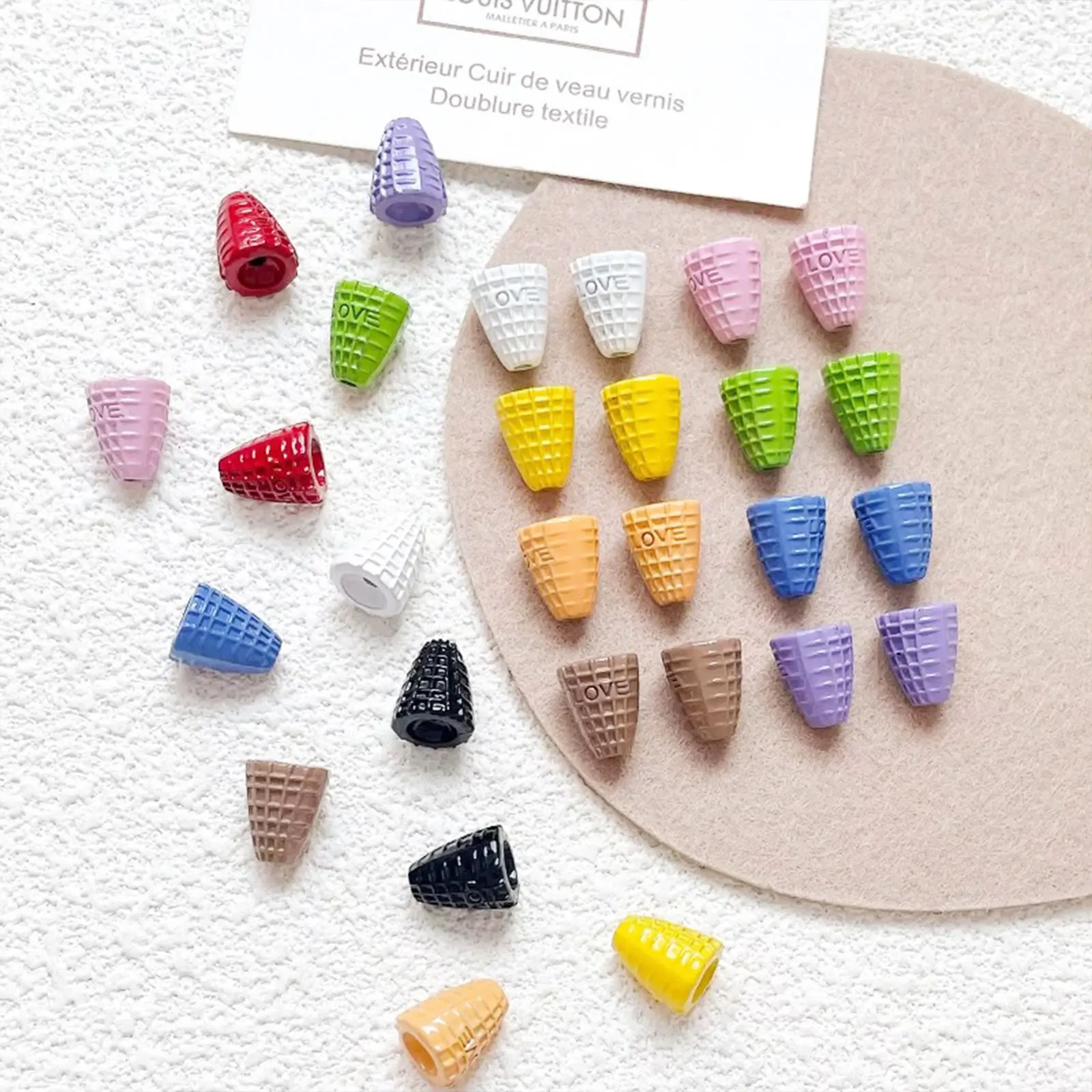 Alloyed Metal Kawaii Ice Cream Cone Beads For Jewelry Making Earrings Phone Chain Key Ring Bracelet Accessories DIY Decorations