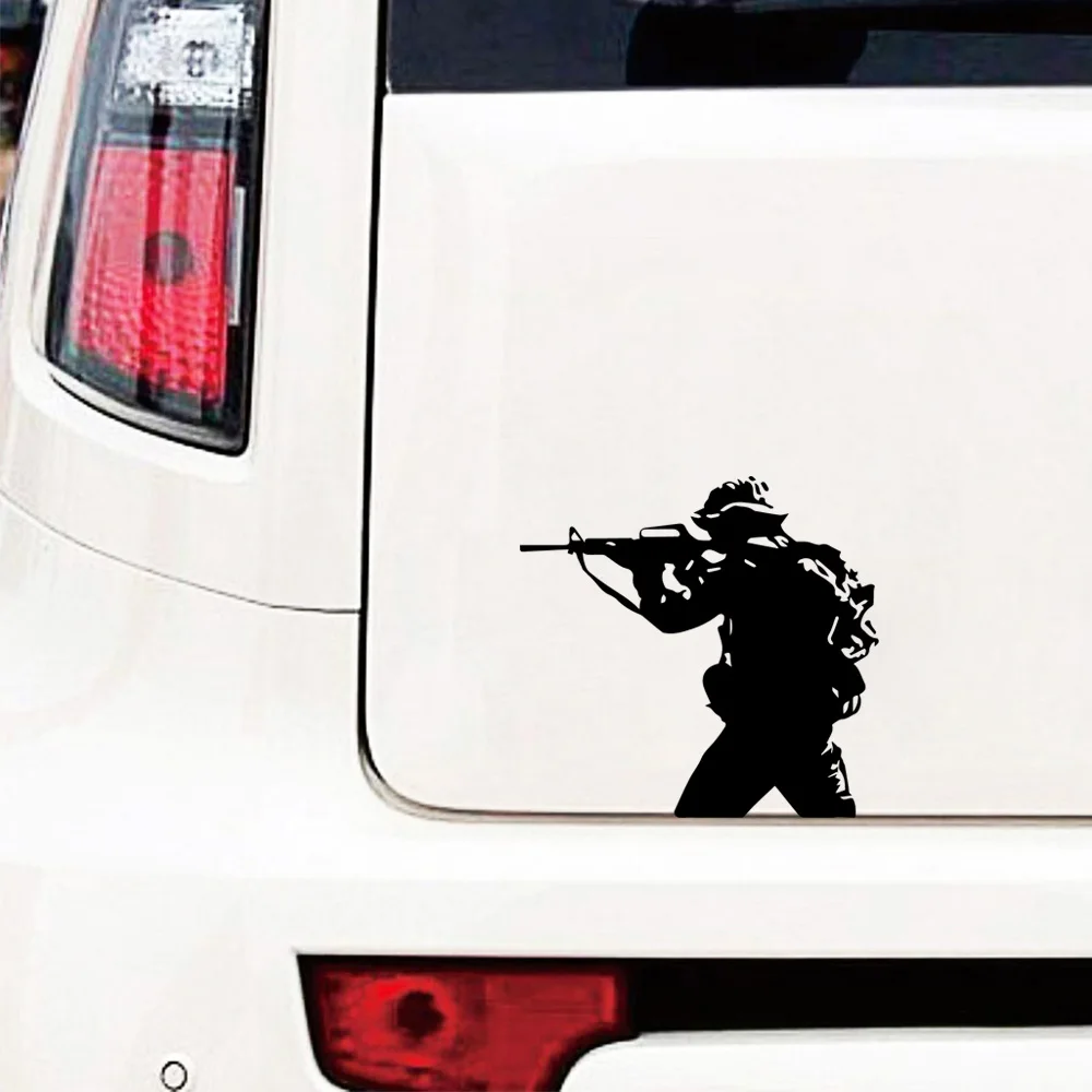 Autocollant créatif de soldat des Forces spéciales, 1 pièce, pour poignée de porte, décoration murale, couvertures en vinyle