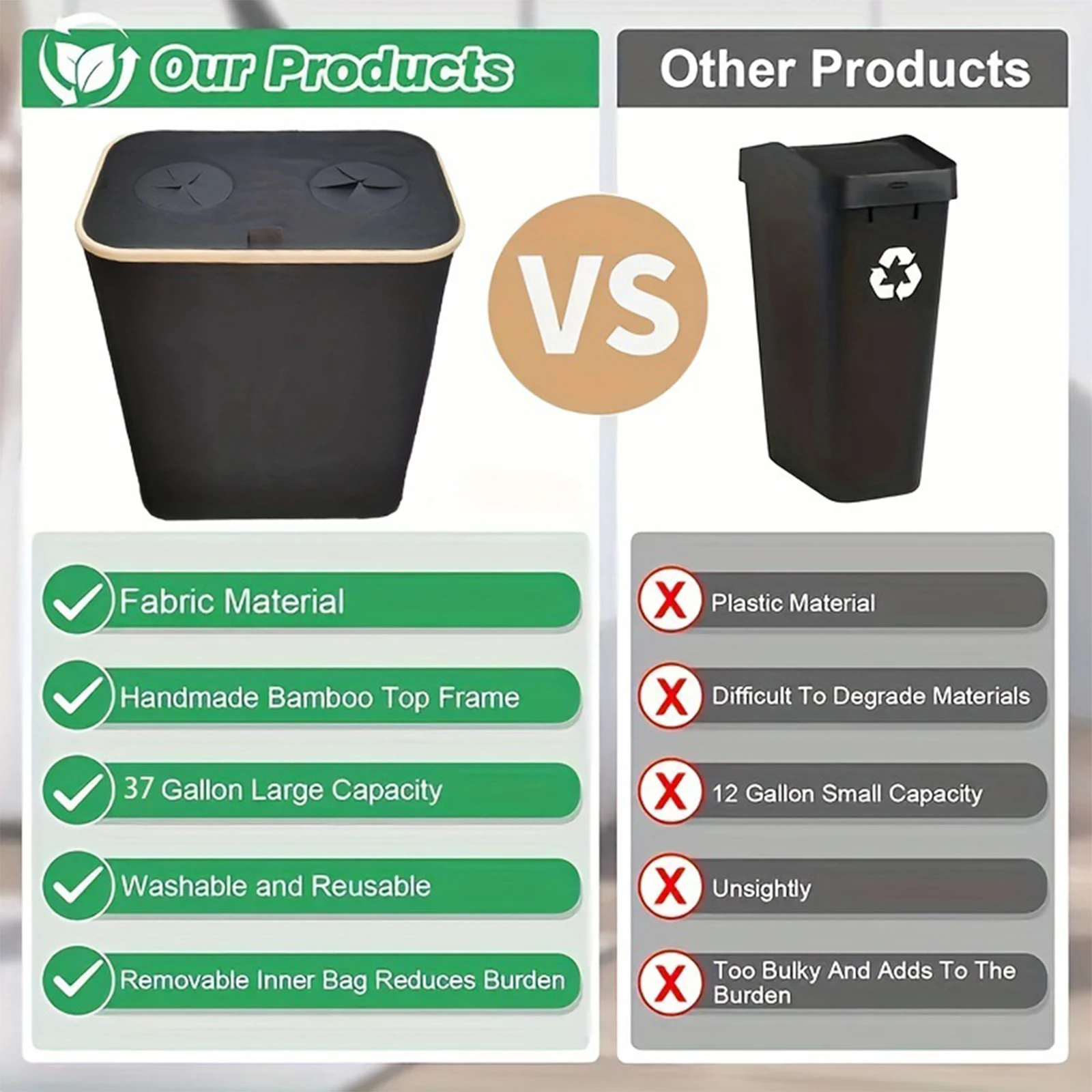 

Складная корзина для белья из оксфордской ткани на 140 л, 2 секции, с крышкой, съемный мешок, большая двойная корзина для белья для дома и спальни