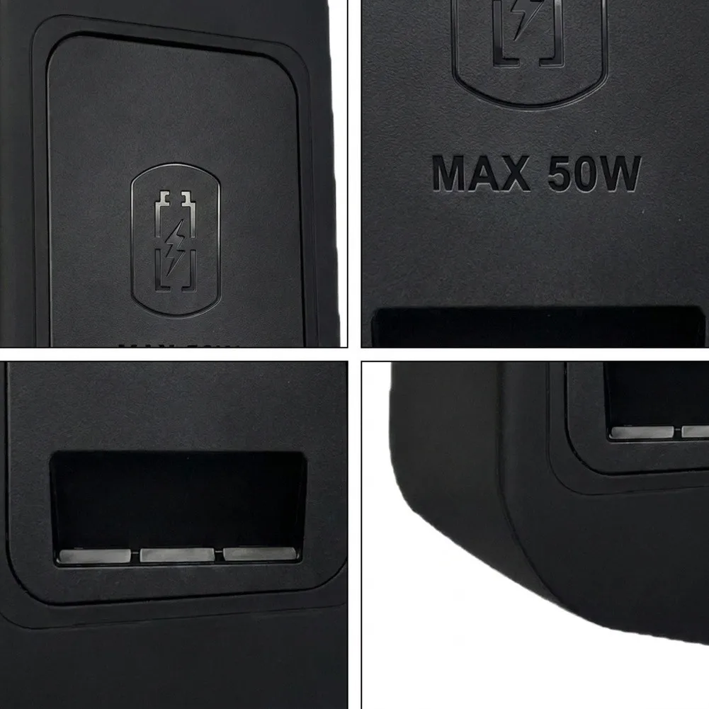50W Wireless Charging Pad for Mercedes-For For V300 2024 2025 Center Console Mount Compatible with Qi-Enabled Smartphones
