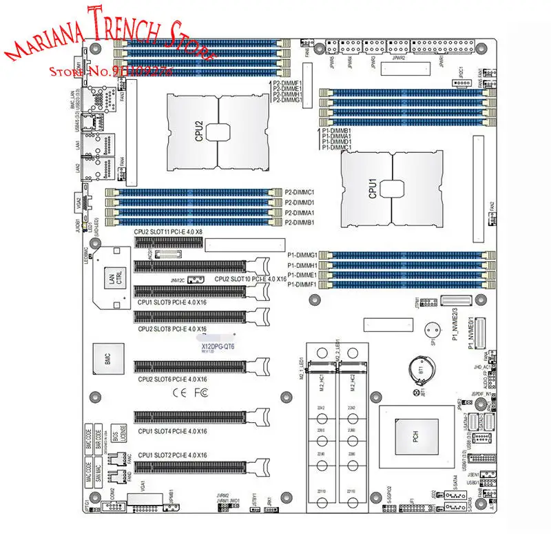 X12DPG-QT6 for Supermicro Motherboard 3rd Gen Xeon Scalable processors LGA-4189 DDR4 PCI-E 4.0 M.2 IPMI2.0