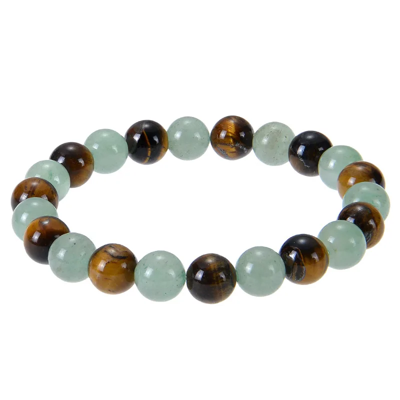 Natural Stone Bracelet Tiger Eye Stone Crystal Wealth Money Success Bracelet Men's and Women's Bracelets 호안석팔찌