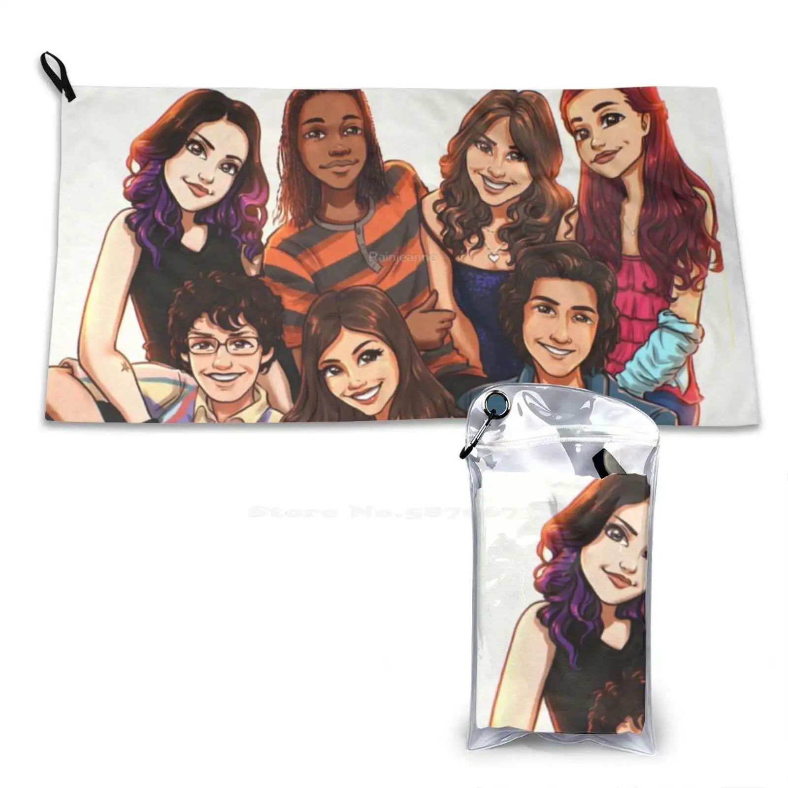 Cast Soft Towel Quick Dry Beach Towel Show Vega Trina Andre Harris Jade West Cat Valentine Robbie Shapiro Beck Oliver Arts Fan