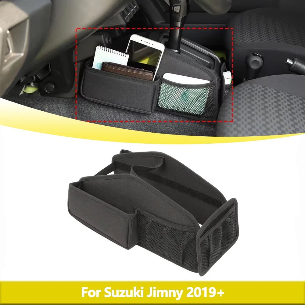 

Car Center Console Gear Shift Storage Bag Organizer Container for Suzuki Jimny 2019-2023 JB64 JB74 Black Interior Accessories