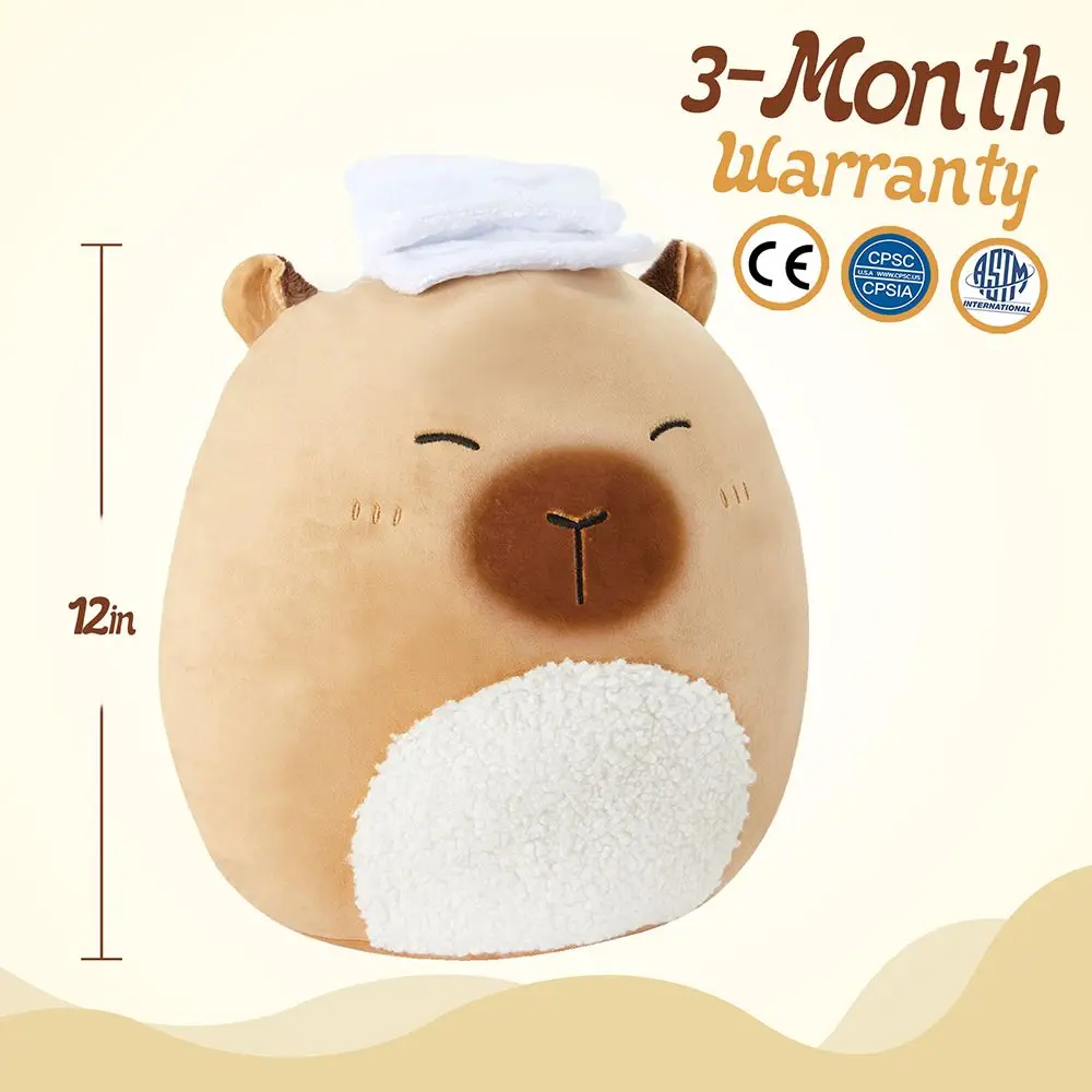 30cm Capybara Plush Toys Fluffty Toy Stuffed Animals Bathing Capybara Soft Doll Party Gift Office Desk Decoration Birthday