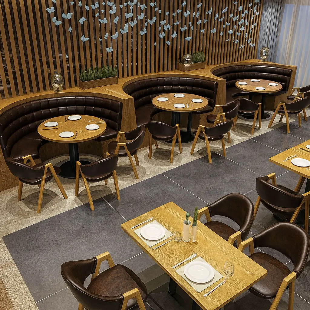 & High End Cheap Price Formal Restaurant  Tables and Chairs Fancy Professional Wooden Restaurant Furniture Chair for Sale Used