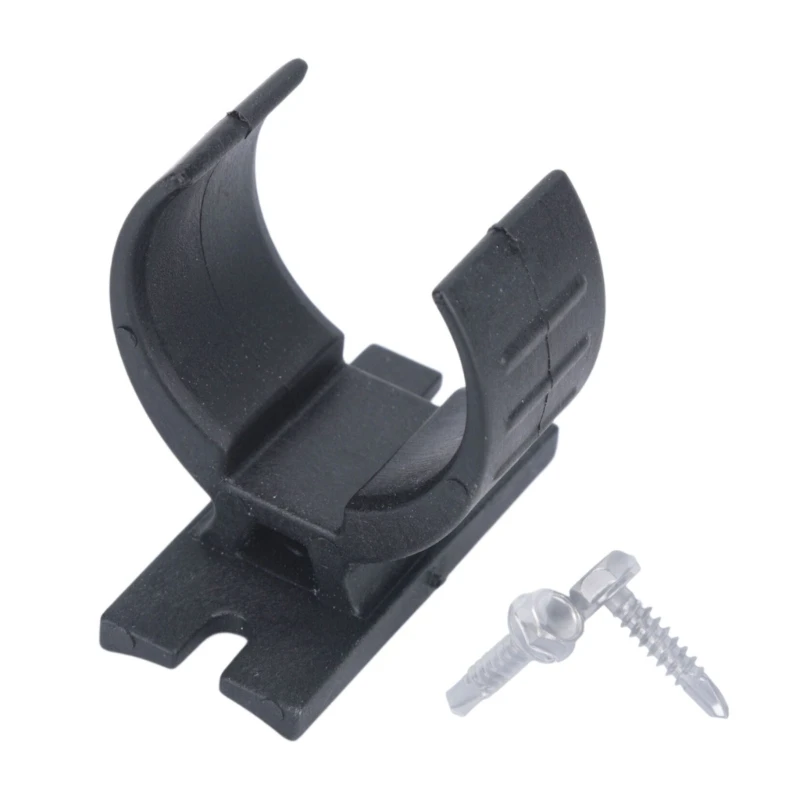 P5ED Trailer Wiring End Bracket for 6 Way 7 Way Towing Cable Parking, Black Plastic Screw Mount Clip for Organized Trailer