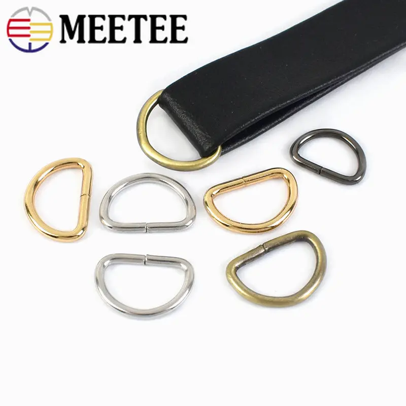 50/100Pcs 13mm D Ring Buckles Metal for Bag Strap Opening Dog Collar Webbing Clasp Loops Hooks DIY Hardware Accessories