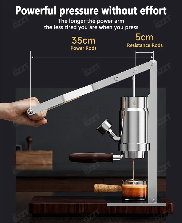 GZZT-cafetera de presión manual HPEM-2, máquina de café expreso de presión constante o Variable con Control de temperatura PID, 9Bar