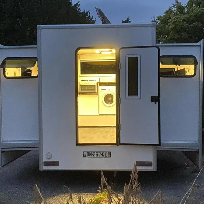 الألومنيوم سيارة تخييم RV دخول الباب قافلة وباب متنقل 540X1640mm Rv الباب الكامل #6