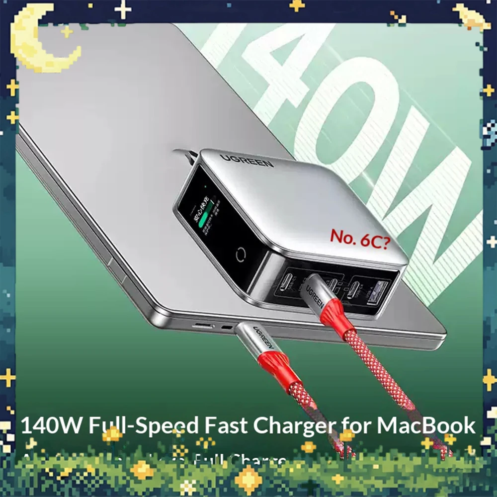 UGREEN X774 160W Fast Display Charging Gallium Nitride Charger 140W Full Protocol Fast Charging Intelligent Temperature Control