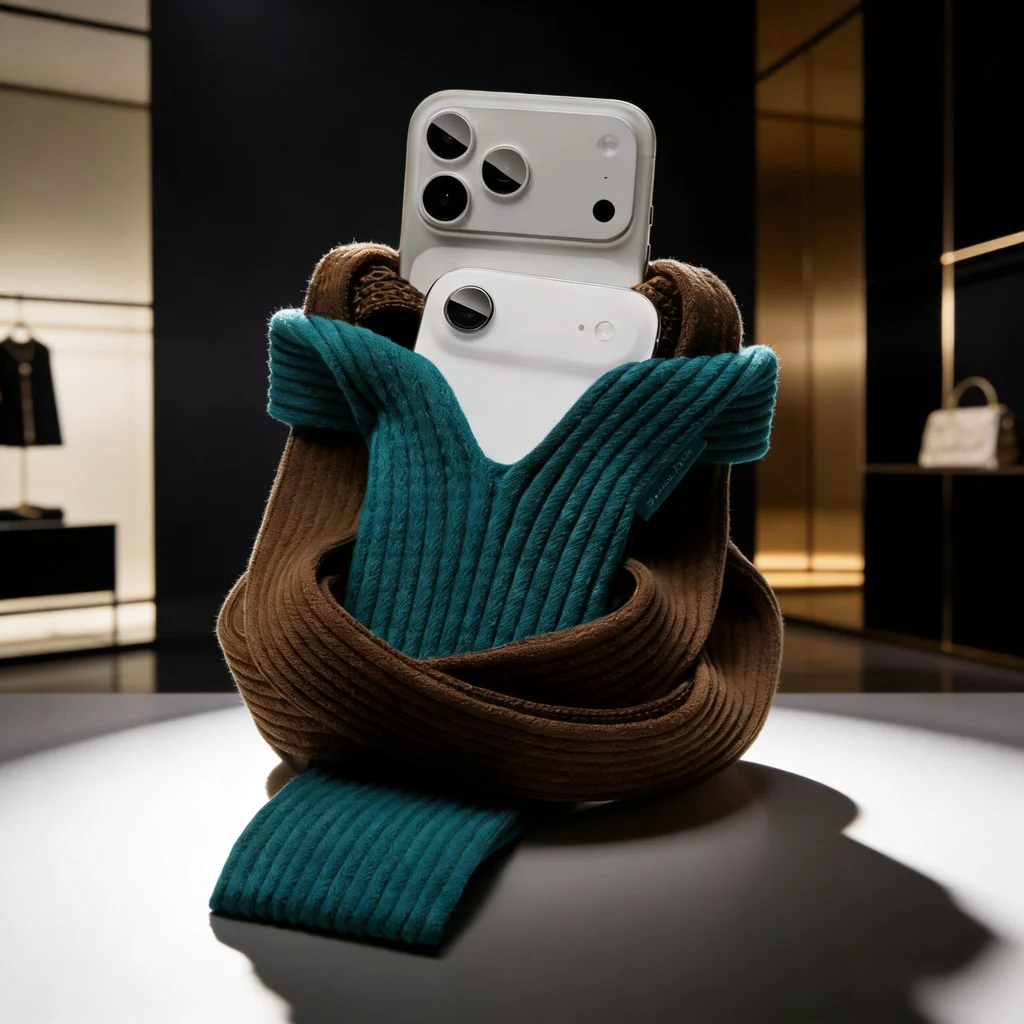 حافظة متماسكة يمكن ارتداؤها لجيب آي فون، حقيبة محبوكة ثلاثية الأبعاد لهاتف آيفون 17/16/15/14، مشبك أو يمكن ارتداؤها كسوارة أنيقة للحمل اليومي